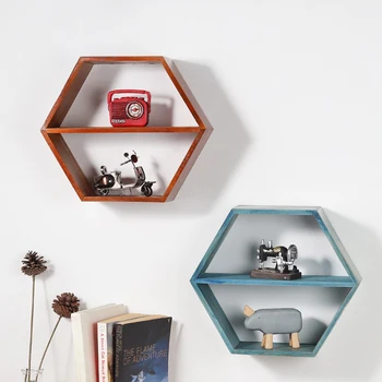 

1Pc Storage Rack Wooden Storage Holder Wall Shelf Wall-Mounted Wall Shelf Storage Organizer for Room Home Kitchen