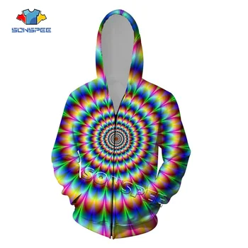 

SONSPEE Artistic abstraction 3D Printed Harajuku Hoodies Men Sweatshirt Zip Hooded jacket Streetwear Fashion Zipper Long Sleeve