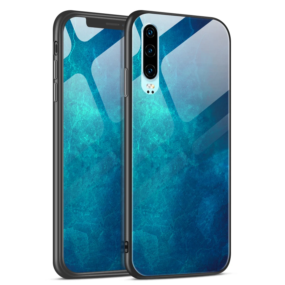 W120 Для huawei P30 Lite Pro закаленное стекло задняя крышка для huawei ELE VOG MAR L29 L04 LX1 P30Pro роскошный противоударный корпус мобильного телефона - Цвет: W120