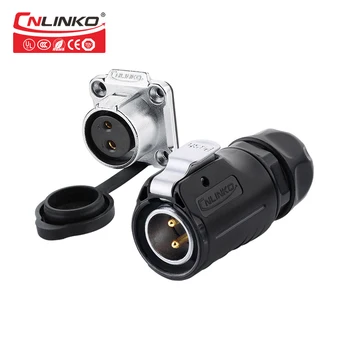 

CNLINKO 2 Pin DIN Power Power Aviation Connector Male Plug Fit Solar Port Outdoor Waterproof IP67 Directly To Batteries Adapter