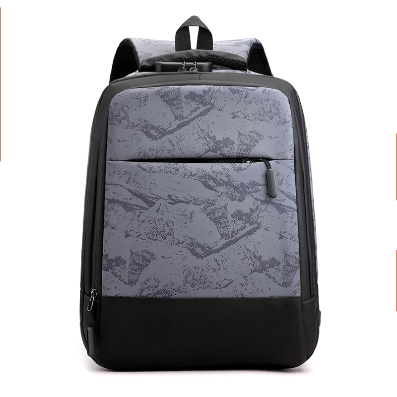 Мужской рюкзак для путешествий, многофункциональный мужской рюкзак Mochila, сумки с usb зарядным портом, рюкзак 15,6 дюймов для ноутбука, школьная сумка для ноутбука - Цвет: grey