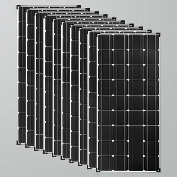 

10 pcs 120W Solar panel 1200w battery charger Off-grid plate Photovoltaic for home RVs trailers boats sheds