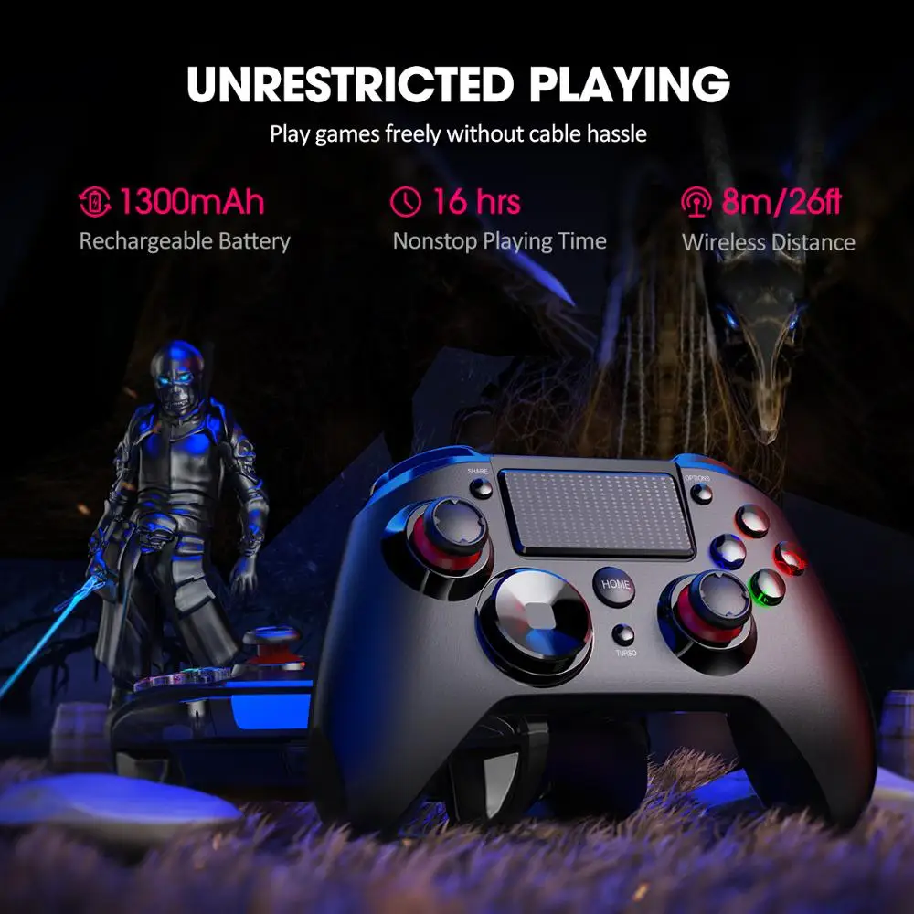 Беспроводной игровой контроллер Pictek для PS4/PC Gamer Trigger Joypad перезаряжаемый геймпад с