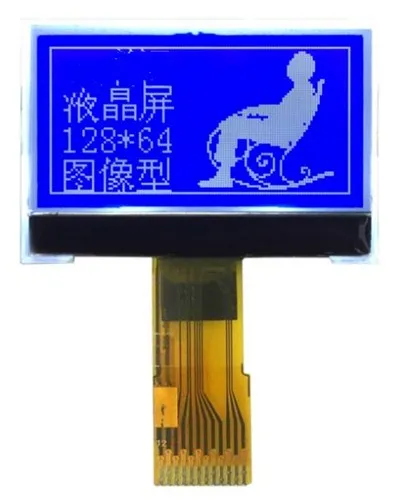 Blue Screen 12PIN COG 12864 ЖК-экран(плата/без платы) ST7567 Привод IC Белый/Синий Подсветка - Цвет: Blue Screen