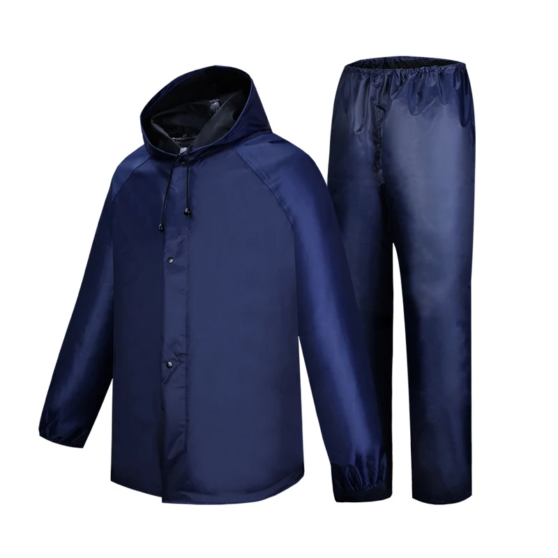 Women Hiking Cycling Riding Rainproof Hooded Raincoat 2PCS Rainwear Jacket Pant