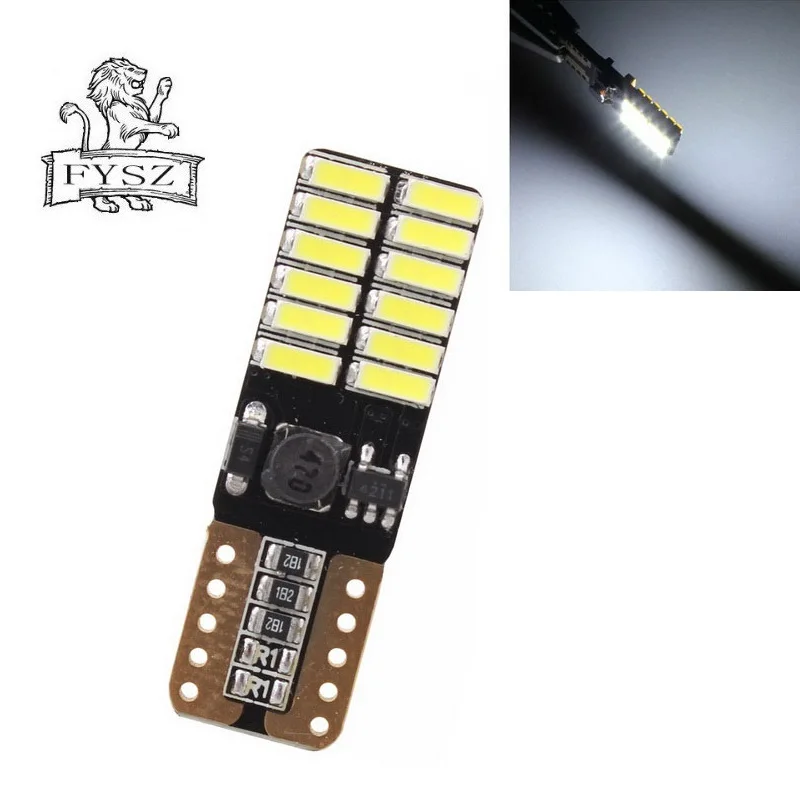 5 шт. T10 12-24v 4014 canbus W5W супер Автомобильные фары 24-smd 8000K светодиодный независимый 24 светодиодный лампы без ошибок Univ era огни