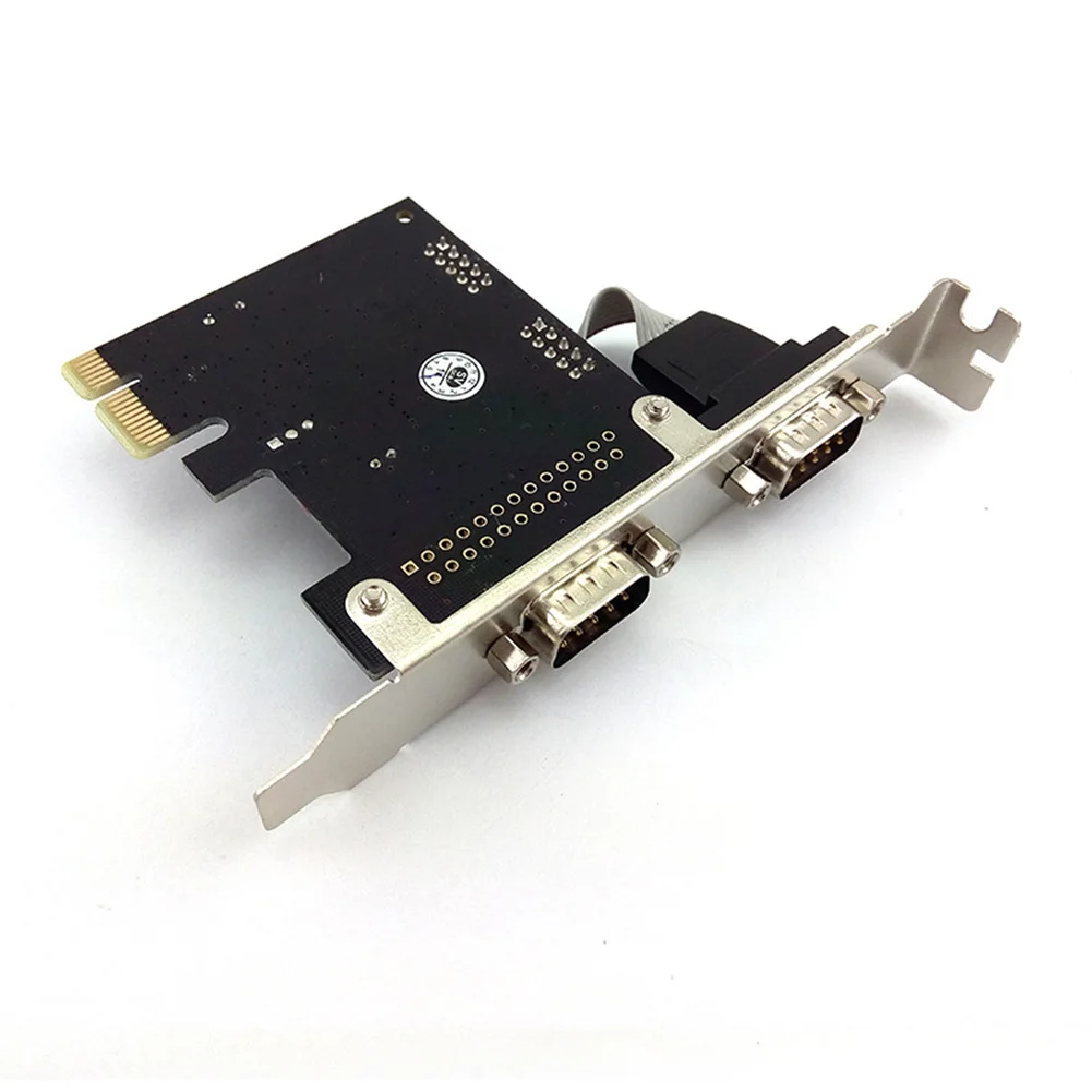 PCIE RS232 двойной порт плата расширения COM конвертер контроллер для настольного ПК