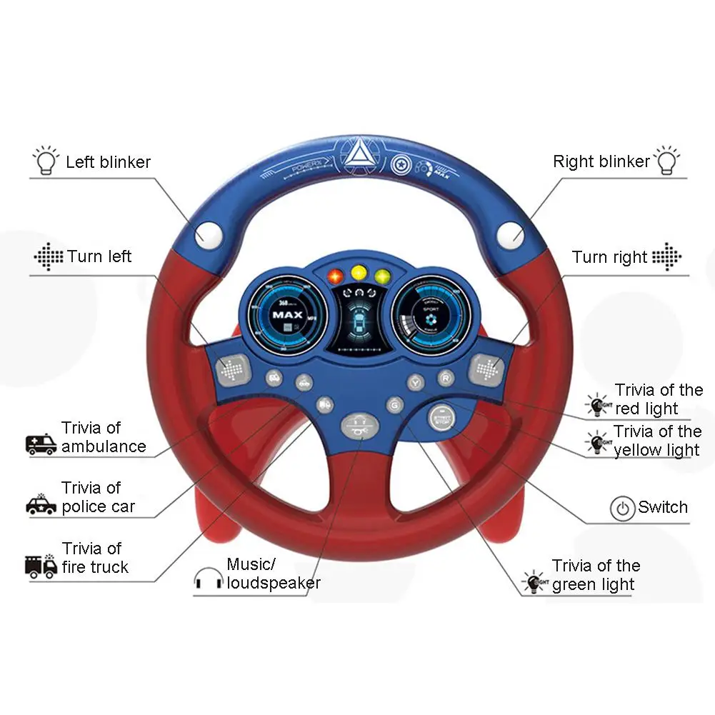 Детская игрушка с рулевым колесом, Детская обучающая игрушка для вождения, Игрушечная модель для детей, детская игрушка