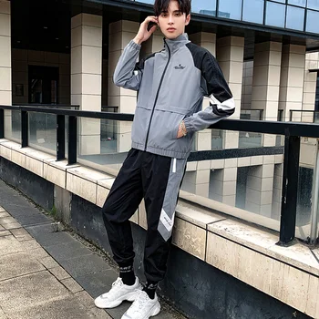 

Casual Sportswear Winter Tracksuits Jacket Men Joggers Track Suit Sets Hoody Suit Men Sweatsuits Sportwear Hommes Coat JJ60NT