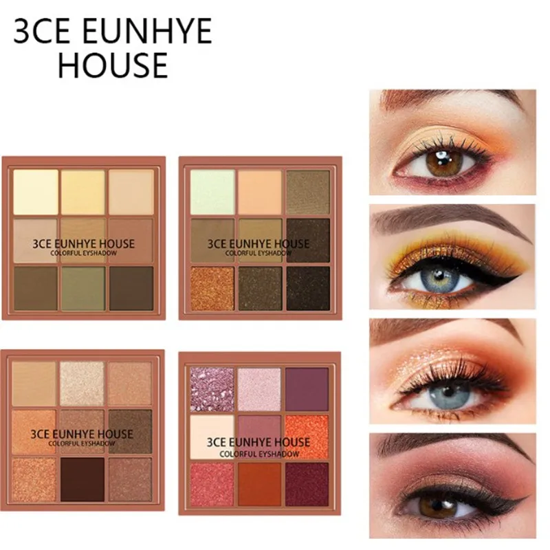 3CE eunhye House палитра теней для век Косметика Алмазный Блеск металлик 9 цветов телесный кремовый пигментированный матовый мерцающий набор