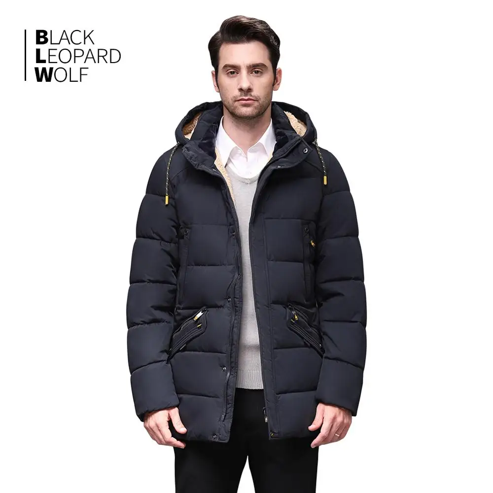 Blackleopardwolf bl-833 2019 зимняя куртка мужская модная куртка Мужская парка Аляска съемная верхняя одежда с коротким длинным теплым