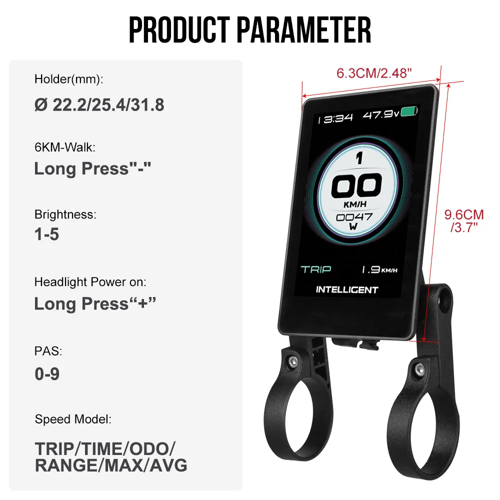 860c P860c Electric Bicycle Display Waterproof Ebike Computer Bafang Mid  Motor Hub Motor Electric Bike Speedometer Controller - Electric Bicycle  Accessories - AliExpress