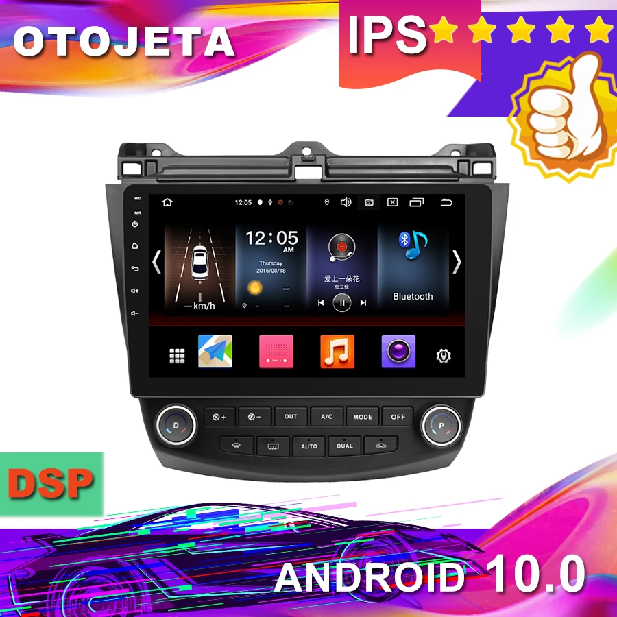 Новое поступление 10," Android 10,0 Автомобильный gps для HONDA ACCORD 2007 автомобильный Радио автомобильный мультимедийный 1080P магнитофон bluetooth навигация