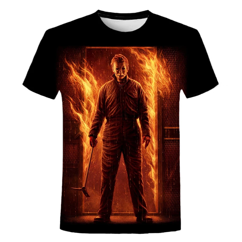

Movie Halloween Kills Printed 3D T Shirt Casual Short Sleeve Tops Harajuku Streetwear Oversized T-shirt For Men Women