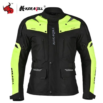 

KERAKOLL Waterproof Motorcycle Jacket Winter Moto Riding Jacket Body Armor Protective Gear Motocross Jacket Protection Equipment
