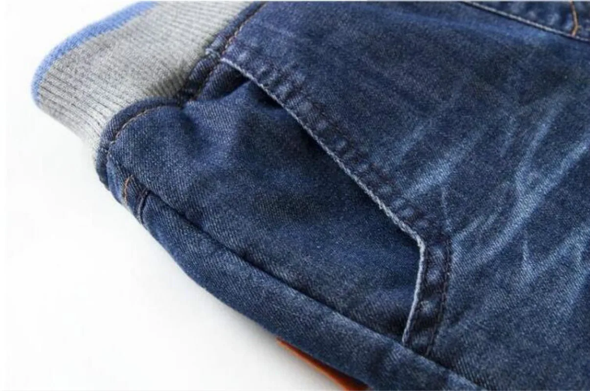 Little boys warm winter jeans Kids new casual good quality thick velvet denim pants for boys 1-5 years