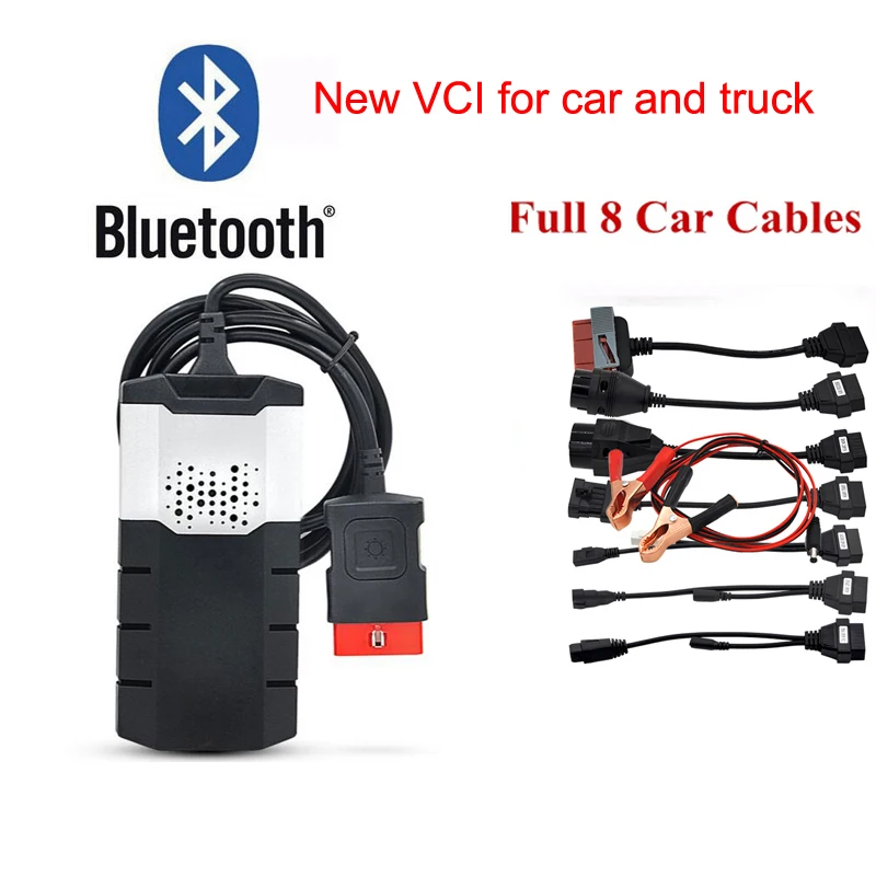 2020 obd2 scanner tcs cdp pro for delphis ds150e 2016R0 keygen bluetooth obd diagnostic tool +8 pcs car cables autocoms |