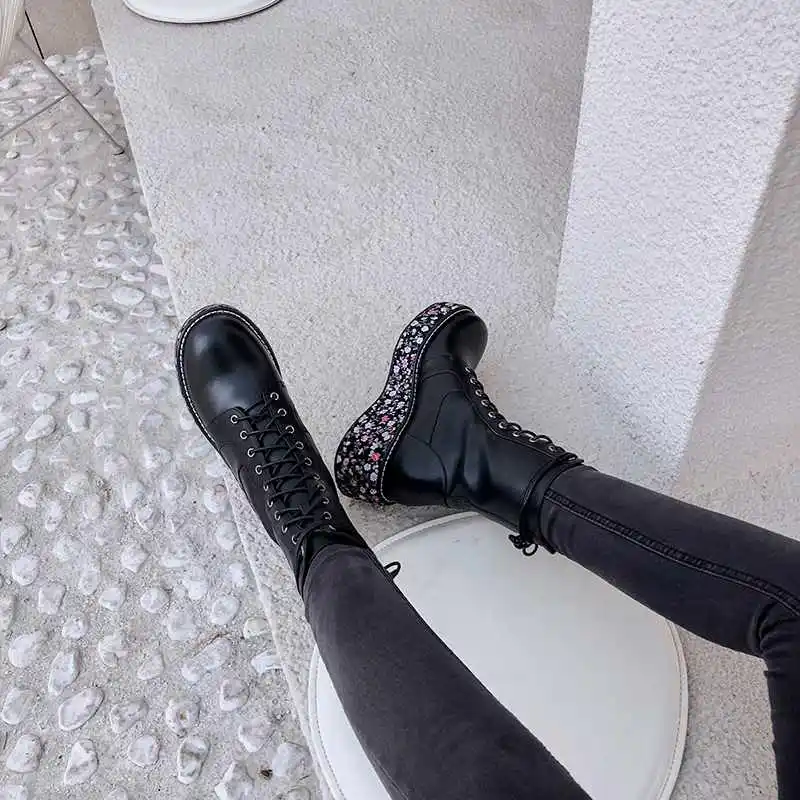 Bottes femme; сапоги до середины икры; женская зимняя обувь; натуральная кожа; цветные стразы; Высокий каблук; толстая подошва; сохраняющие тепло; botas mujer