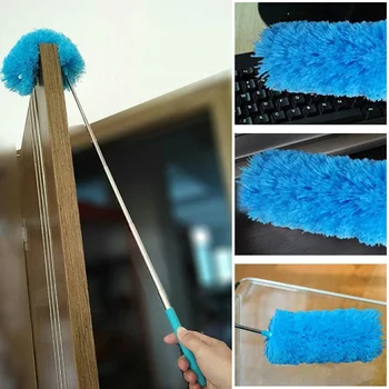 

Soft Microfiber Cleaning Duster Dust Cleaner Handle Feather Duster Anti Static Dust Brush Household Cleaning Tools