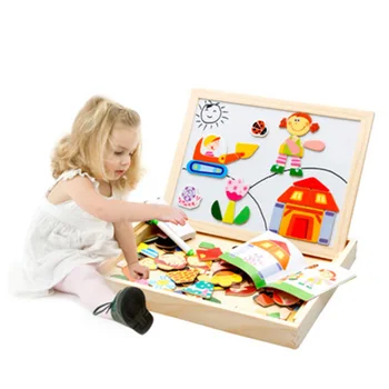 

1set Baby Wooden Puzzle Toy For Toddler Developing Jigsaw Educational Kids Toy For Children Game Cartoon Animal Gift 3 Years Old