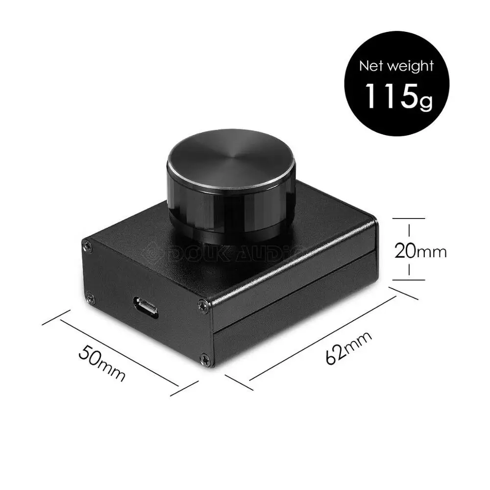 Douk аудио мини USB регулятор громкости Lossless VOL регулятор для планшетных ПК компьютер динамик аудио - Цвет: L60W50 Black Knob