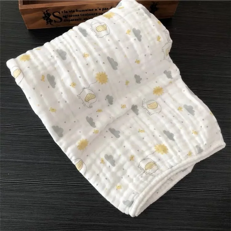03 6 слоев Crinkle хлопок Марлевое одеяло комплект одежды из хлопка с принтом; для цвет 120x120 см детское одеяло 340 гр, 1 шт, оплату за образц мы принимаем через системы тестирования - Цвет: 03