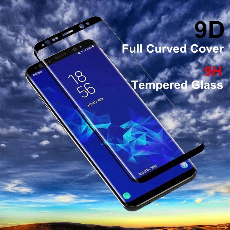Закаленное стекло пленка для samsung Galaxy Note 8 9 S9 S8 Plus S7 Edge 9D полный закругленный