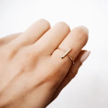 

2019 NEW guaranteee 925 sterling silver Simple plain cross design minimal minimalist girl women classic ring no stone jewerly