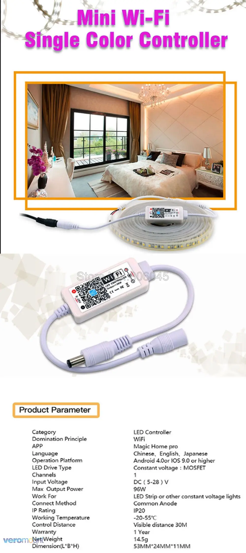 Magic Home Bluetooth Wifi RGB RGBW RGBWC Светодиодная лента для управления смартфоном приложение для управления РЧ/ИК-пультом Alexa Google Голосовое управление