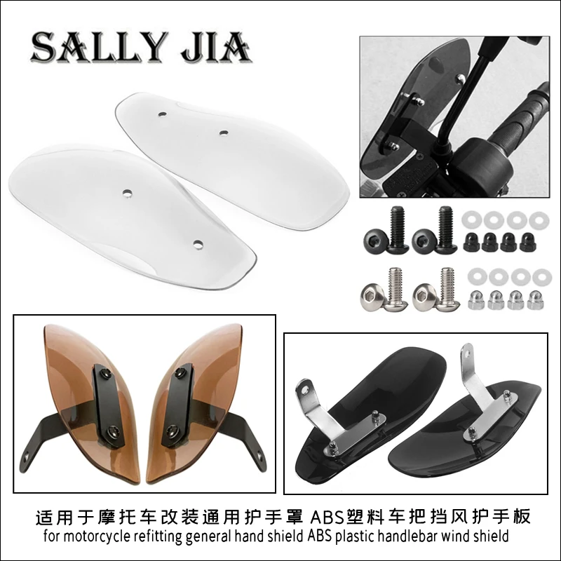 

Universal Motorcycle Wind Deflectors Windshield Hand Guard Protector Custom For Harley Honda Yamaha Suzuki Kawasaki Cafe Racer