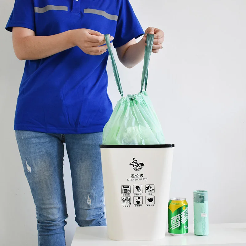 75pcs Kitchen Household Drawstring Type Garbage Bag,4 Gallon Trash Bags  Drawstring 4 Gallon - AliExpress