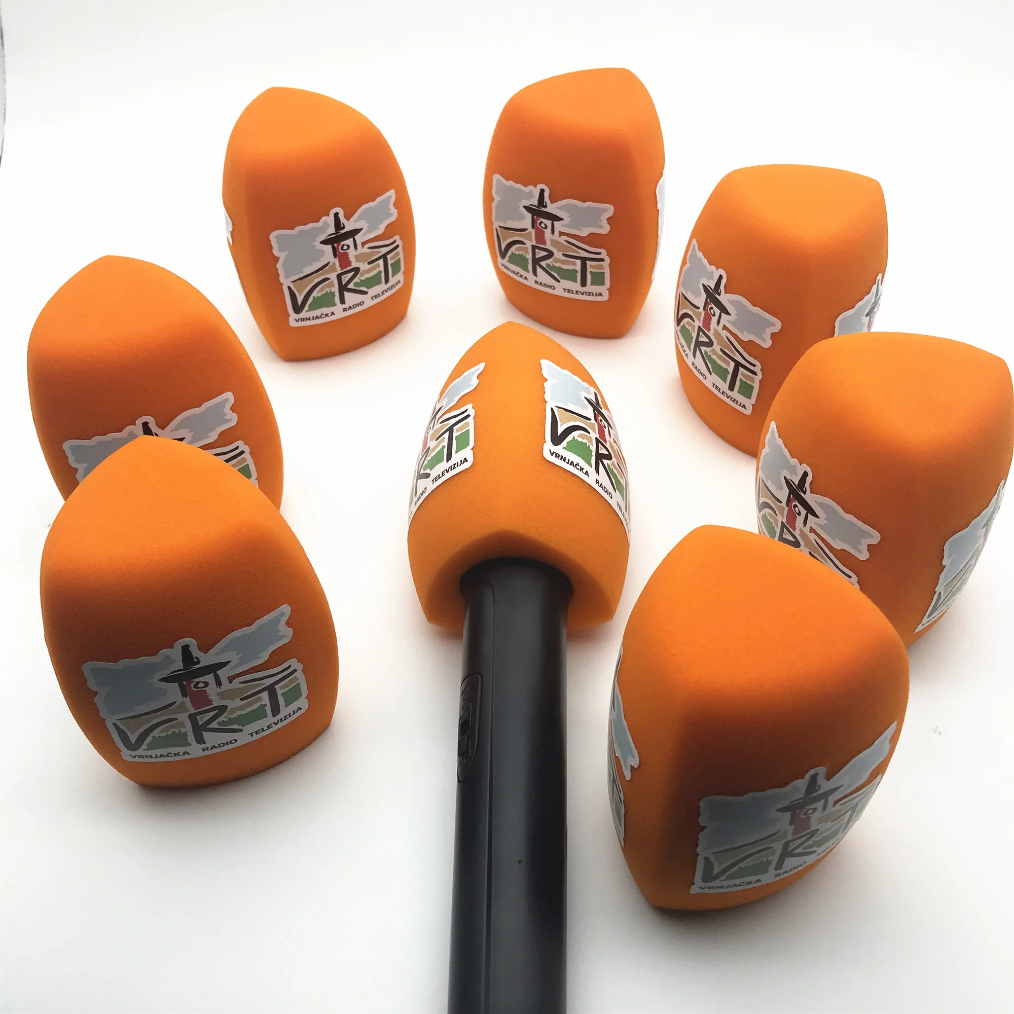 Linhuipad O15 оранжевый цвет Ветрозащита для микрофона настроить логотип ручной лобовое стекло для микрофона Sennheiser 4 см(1.57in