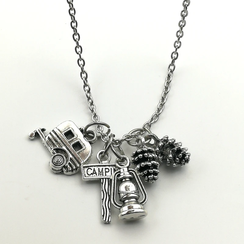 New Camping Necklace Trailer, Rv Caravan Campground Necklace , Nature