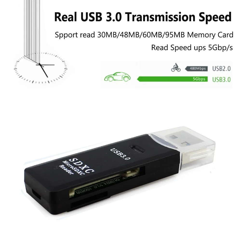 CHYI Micro Usb 3.0 SD Card Reader Mini Combo Computer Accessories Multi Memory CardReaders Usb3.0 High Speed Adapter For Laptop