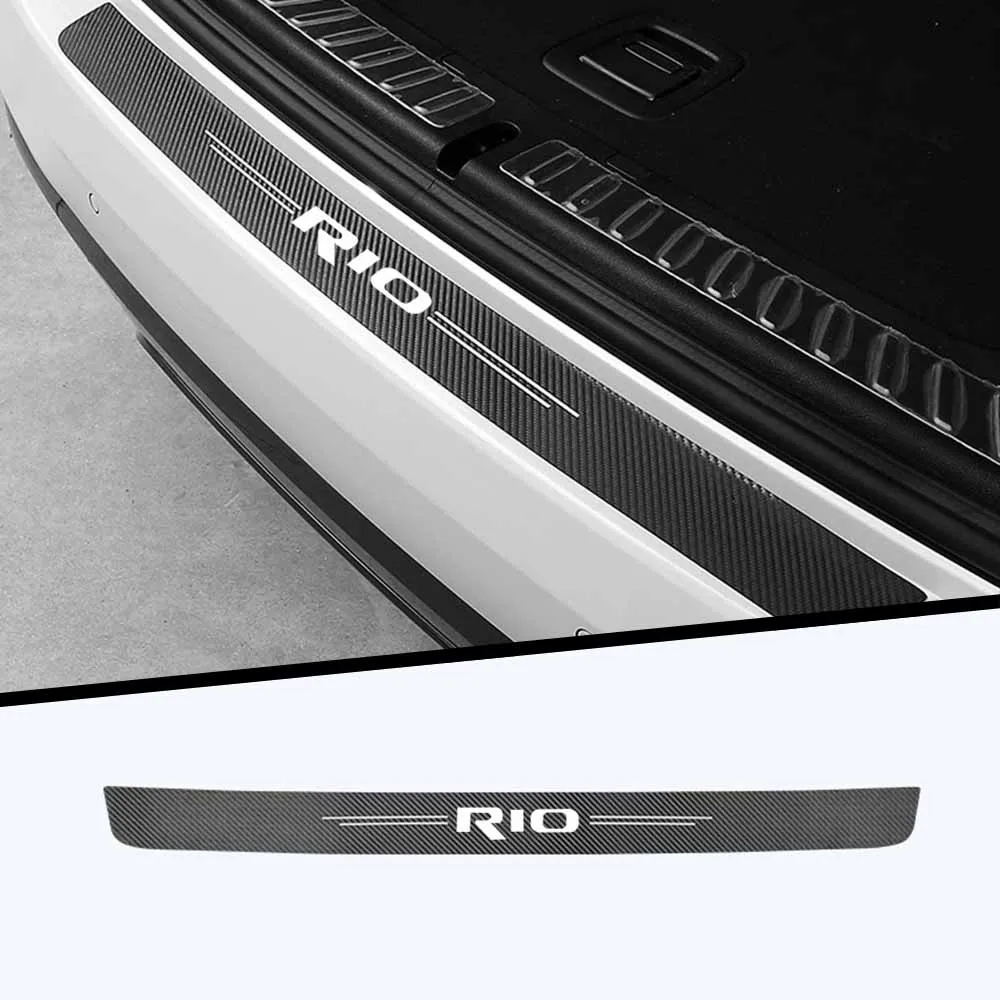 Pegatina de protección de maletero para coche KIA Rio 2, 3, 4 líneas, 1 unidad