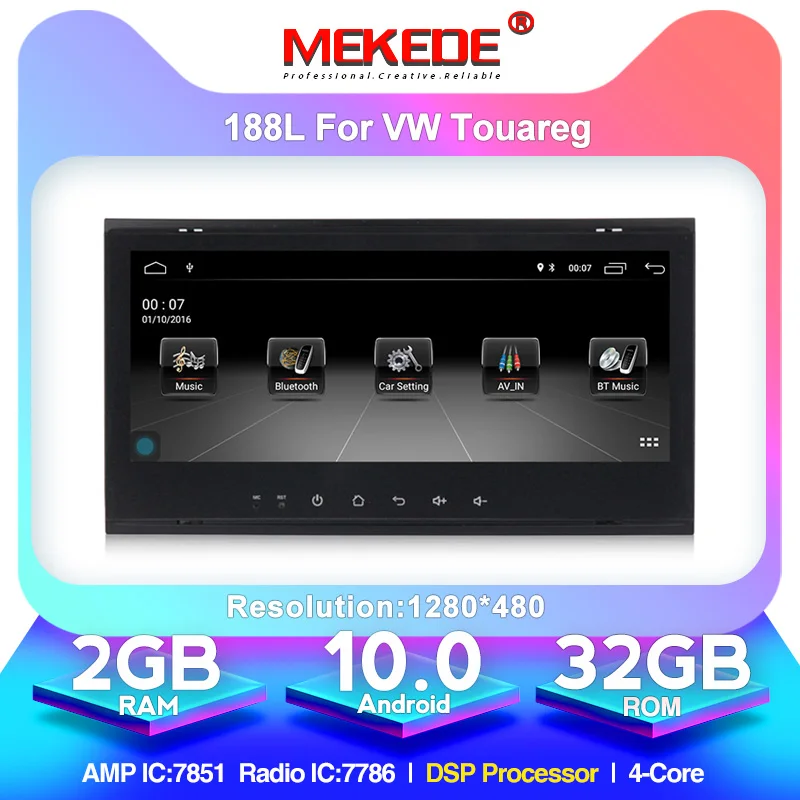Автомобильный мультимедийный плеер MEKEDE 2 + 32 ГБ Android 10 0 GPS Авторадио для Volkswagen Touareg