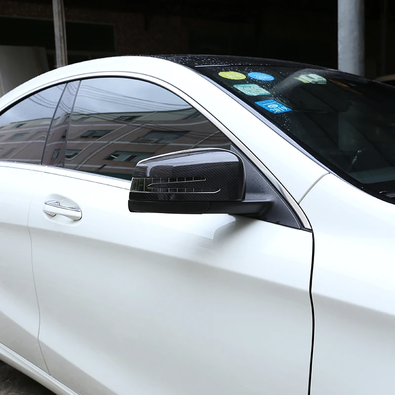 Настоящая крышка зеркала заднего вида из углеродного волокна для Mercedes Benz W204 A W176 E W212 E W207 GLA X156 CLA W117 CLS W218