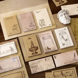 Bloc Notes autocollants plantes naturelles Vintage, étiquette autocollante Scrapbooking, bloc Notes Kawaii, pour journal agenda, Diy bricolage, 60 feuilles/paquet 