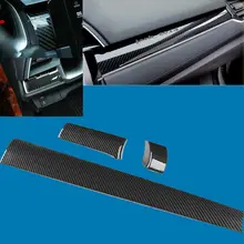 Отделка крышки приборной панели из углеродного волокна 3 шт. для Honda Civic 10th