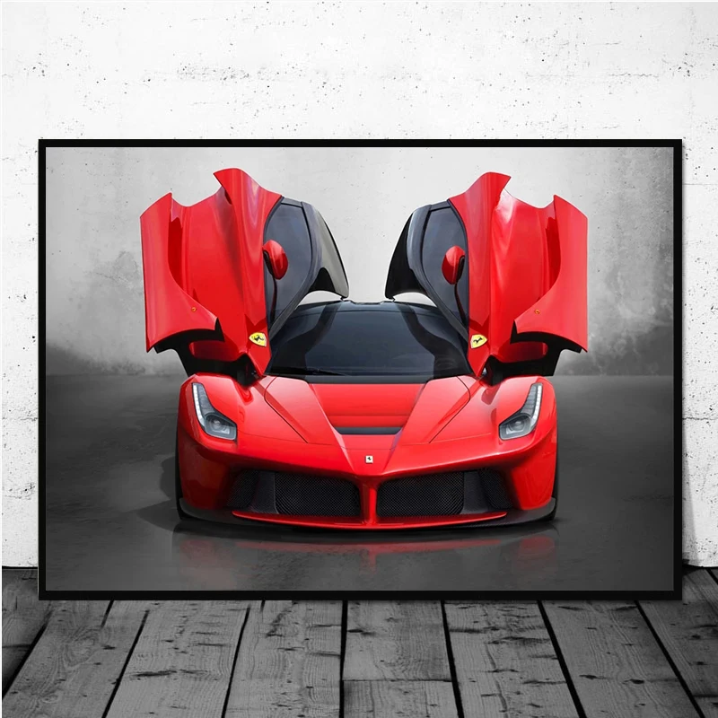 ModernRedCoolSportsCarRacingCarsPostersandPrintsCanvas