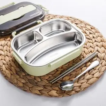 

Stainless Steel Leak-proof Insulation Lunch Box Lunch Box Microwave Oven Division Student Girl Children Lunch Box Separation