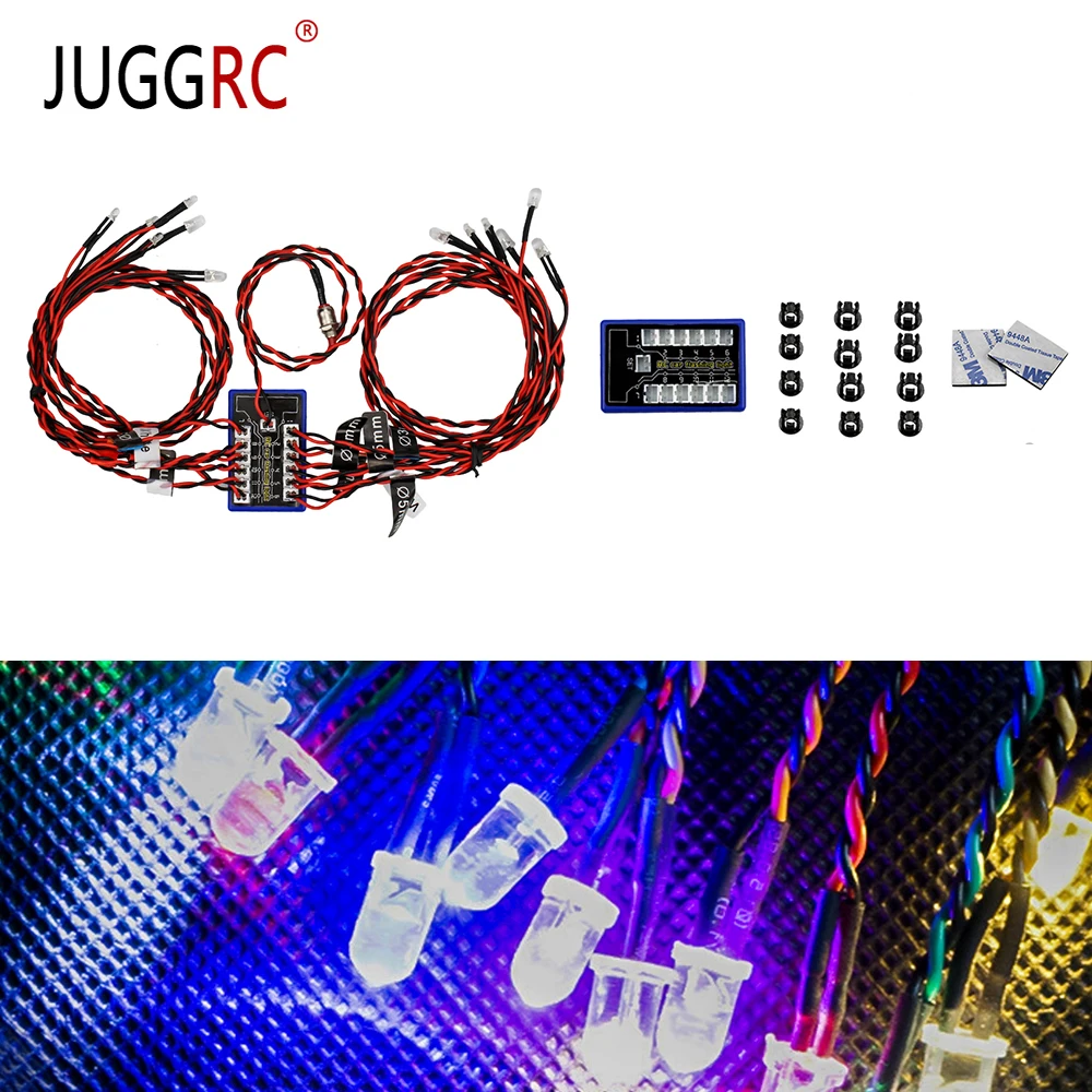 12 Ultra Led Flashing Bright Light Strobe Lamps Kit System For 1/10 1/8