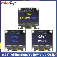 Novo 0.96 Polegada iic serial branco/azul/amarelo oled display módulo 128x64 i2c ssd1306 12864 placa de tela lcd para arduino