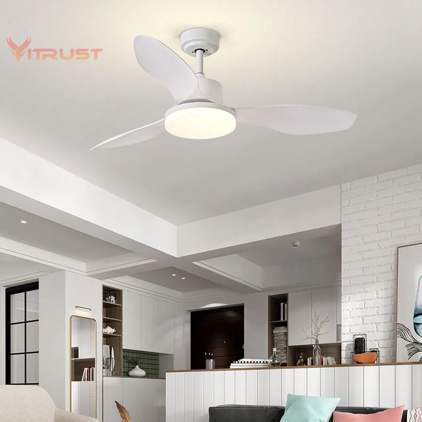 Скандинавский потолочный вентилятор свет современный простой домашний спальня потолочный вентилятор лампа немой люстра с вентилятором