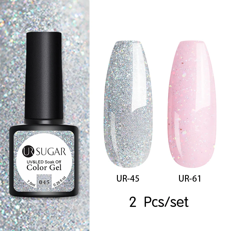 162949 Ur Sugar 2 шт./компл. Блеск УФ набор гель-лаков для ногтей Цвет серии светодиодный Гель-лак для ногтей, Лаки! полупостоянная светодиодный лак для ногтей с блестками Гель - Цвет: 162949