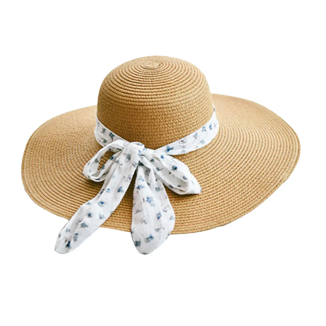 Summer Wide Big Brim floppy Straw Hats Sun Hats For Women UV Protection Panama Beach Hats Ladies bow hat chapeau femme ete
