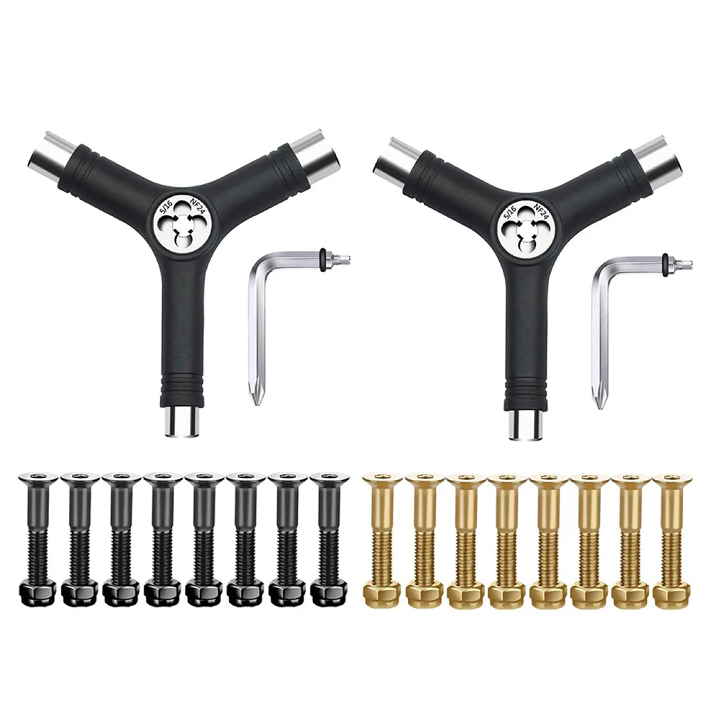 Skateboard Tools Skateboard Tools Kit Tighten Y Type Allen Key L Type Phillips Head Wrench Screwdriver All in One Skate Repair Mounting Hardware