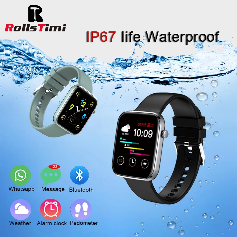 Rollstimi Smart Watch Bluetooth Sports Ladies Bracelet Heart Rate Fitness Pedometer Waterproof Men's | Электроника
