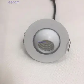

10pcs/lot 52mm new model LED Mini Cabinet Downlight 3W Sand nickel Frame Recessed Ceiling No Flicker Spot Lights For Home