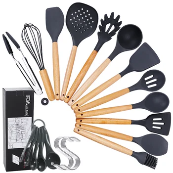 

27Pcs/Set Kitchen Cooking Utensil Silicone Non-stick Spoon Turner Spatula Kit Food-grade Silicone With FDA-approved